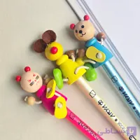مداد مشکی آریا و سرمدادی چوبی مجموعه 3 عددی کد W04