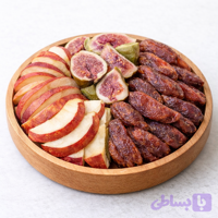 میوه خشک پفکی مخلوط سیب انجیر آلو جیلی میکس
