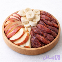میوه خشک پفکی مخلوط سیب موز آلو جیلی میکس