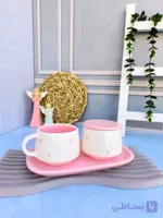 ست چای خوری تک نفره سرامیکی مدل گلگلی پرنسسی