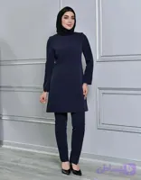 مانتو شلوار اداری یقه گرد پارچه فیونا کد681