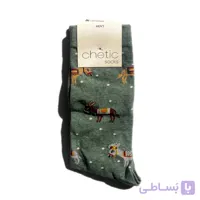 جوراب مردانه نخی طرح الاغ چتیک وارداتی