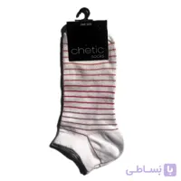 جوراب مچی نخی زنانه راه‌راه چتیک وارداتی