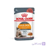 پوچ گربه هیر اند اسکین کر گروی رویال کنین وزن 85 گرم