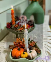 ست شمع قلمی و کدو مجموعه ۴ عددی برند پردیس