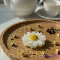 شمع دست‌ساز گل بابونه