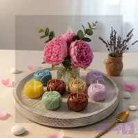 شمع‌های دست‌ساز گل بیوتی