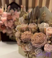 شمع سبد گل هدیه خاص وماندگار برند پردیس