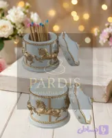 شمع شات معطر و جاکبریتی کاروسل بسته ۲ عددی برند پردیس