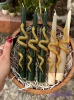 شمع قلمی مدل مار بسته ۲ عددی برند پردیس