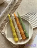 شمع قلمی گل بابونه برجسته بسته ۲ عددی برند پردیس