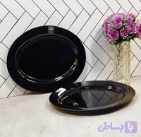 دیس برنج ملامین مشکی بزرگ پردیس ماهان