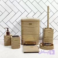 ست بهداشتی ۶ پارچه پدالی رزمن طرح کرلی موکا