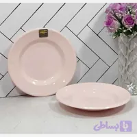 بشقاب خورشت خوری ملامین صورتی پردیس ماهان (۱ عدد)