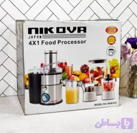 آبمیوه گیری ۴ کاره ۱۲۰۰ وات نیکوا مدل NKM-912 استیل رنگ سفید