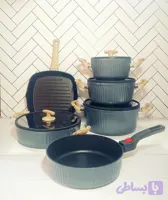 سرویس قابلمه هرمس طوسی اویز ۱۰ پارچ گرانیت