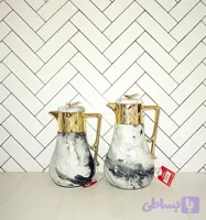 فلاسک دو قلو فانتزی طرح سنگ رگال مدل RGD07Q