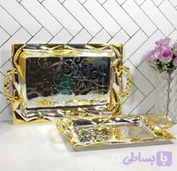 سینی استیل طلایی ریپل اوربیت ۲ تیکه مدل 1668SG استیل با کیفیت بسیار بالا