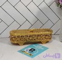جا کارد و چنگال کشیده درب دار آینه ای طلایی زومبا