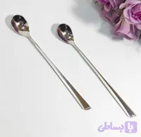 قاشق شربت خوری تمام استیل خطی ۶ عددی با کیفیت بالا