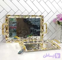 سینی استیل طلایی ریپل اوربیت ۲ تیکه مدل 1720GS2 استیل با کیفیت بسیار بالا