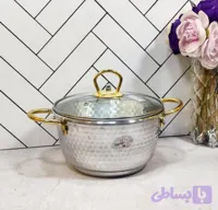 قابلمه دسته طلایی درب پیرکس مهروز دلمونتی
