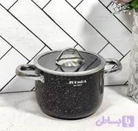 قابلمه گرانیتی مشکی سایز 14 زومبا درب پیرکس