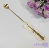 قاشق شربت دسته بلند طلایی قیمت هر عدد (حد اقل سفارش ۱۰ عدد) (عمده)