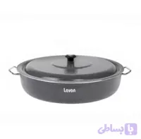 تابه ۴۶ سانتی گرانیتی لاوان مدل تیتان طوسی دو دسته درب فلزی
