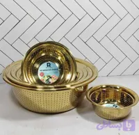 سرویس آبکش طلایی گرد لبه دار 6 پارچ زومبا