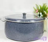 قابلمه ۴۶ سانتی گرانیتی لاوان مدل تیتان طوسی دو دسته درب فلزی
