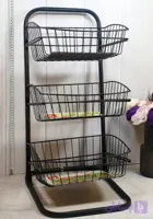 جا پیازی ۳ طبقه مشکی ایرون مدل ۱۹۴