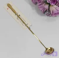 ملاقه شربت دسته بلند طلایی قیمت هر عدد (حد اقل سفارش ۱۰ عدد) (عمده)