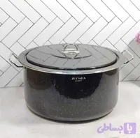 قابلمه گرانیتی ۴۴ سانتی زومبا مشکی درب فلزی