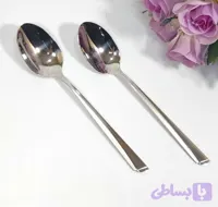 قاشق غذا خوری تمام استیل خطی ۶ عددی با کیفیت بالا