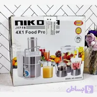 آبمیوه گیری ۴ کاره ۱۲۰۰ وات نیکوا مدل NKM-912 استیل رنگ سفید