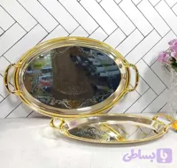 سینی استیل طلایی ریپل اوربیت ۲ تیکه مدل 1307GS2 استیل با کیفیت بسیار بالا