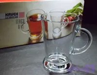 نیم لیوان دسته دار فرگو کادویی کاوه قیمت هر دست (هر کارتن ۶ دست) (عمده)