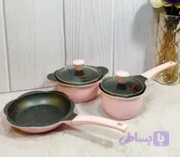 سرویس قابلمه سیسمونی ۵ پارچه دایکاست سام ست الوان سیلیکونی
