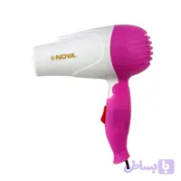 سشوار مسافرتی 1000 وات نوا مدل NV-1290، موتور AC، وزن 160 گرم، المنت فلز با ویژگی صاف‌کنندگی، حجم‌دهندگی