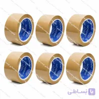 چسب قهوه ای پهن بسته 6 عددی کد CH111