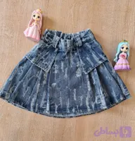 دامن جین گندمی مناسب مهمانی و روزانه