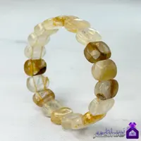 دستبند سیترین طبیعی تراش فست کد 166