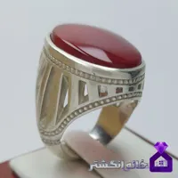 انگشتر عقیق سرخ یمن رکاب ستونی کد152