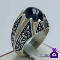 انگشتر اونیکس استار (عقیق مشکی) کد135