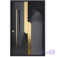 درب ویلایی پیوت استیل خور CNC کد 30510