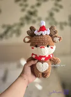 عروسک بافتنی گوزن کریسمس