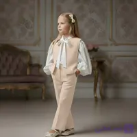 شومیزو شلوار دخترانه و وست  ۳تکه عیدانه