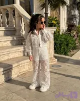 لباس مجلسی دخترانه سه تکه دانتل