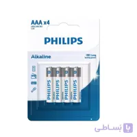 باتری قلمی فیلیپس آلکالاین Alkaline LR6A4B/40 AA بسته 4 عددی
